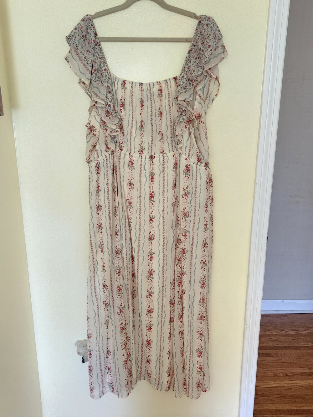 NWT TORRID antoinette Maxi Ruffle Chiffon Cottagecore Floral Prairie Dress 3 - Picture 10 of 10